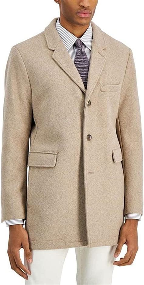 michael kors men's ghent slim-fit overcoat|michael kors slim fit overcoat.